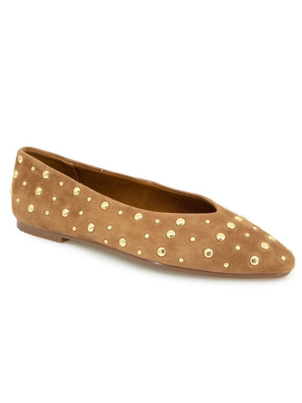 NWT⛱️Splendid - Caramel Latouche Studded Flat - 9.5